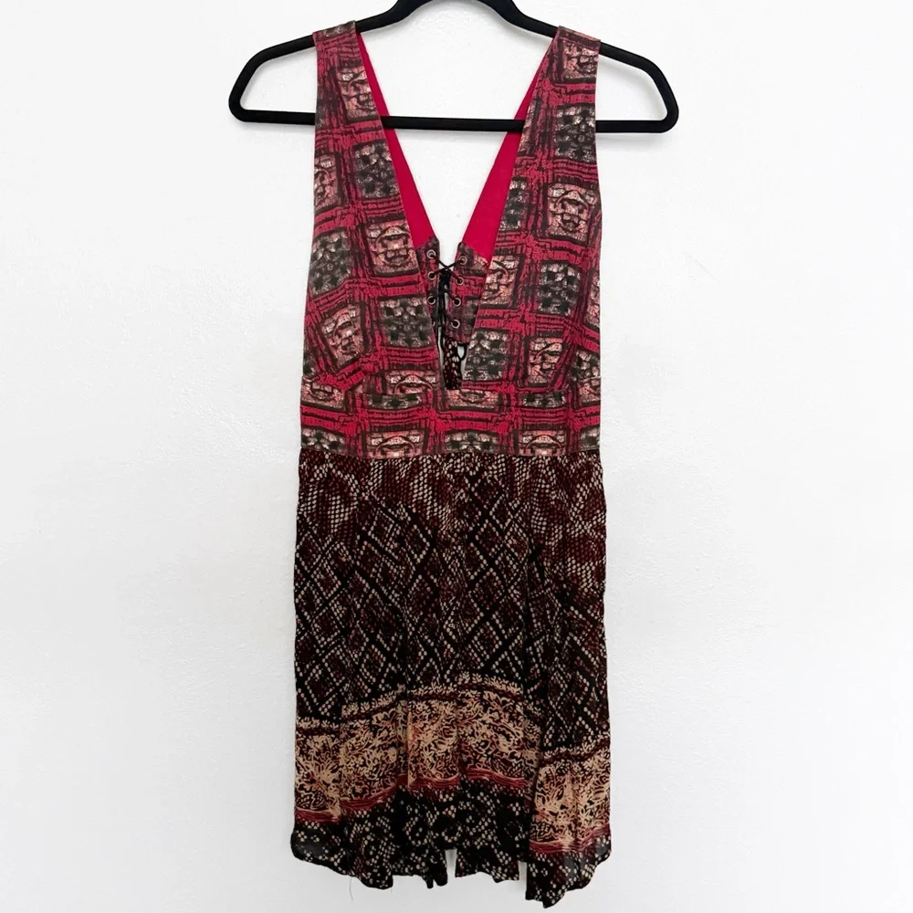 Free People Noyale Heat Wave Printed Cotton Tunic Mini Dress - Picture 4 of 11